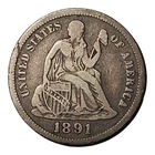 1891-O Seated Liberty Dime VF Silver 10C New Orleans #935