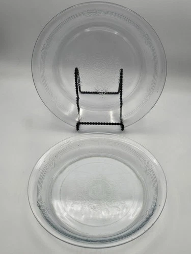 Lot of 2 Vintage Fire King Philbe Sapphire Blue Pie Plates 9” & 8.25"