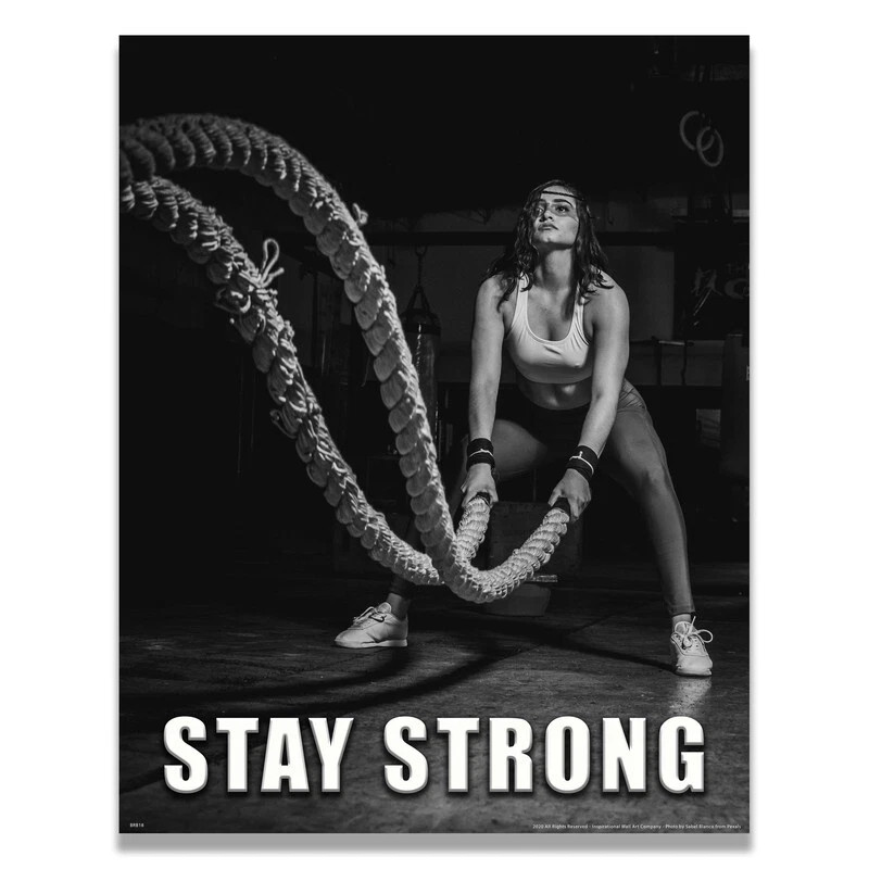 Workout Motivational Poster Art Print Women's Fitness Home Gym Wall Decor