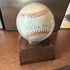 RAWLINGS Orel Hershiser Autographed National League Baseball Ball With Stand