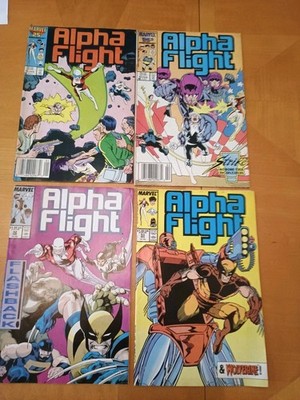 Alpha Flight 42 43 52 53 1987-88 Jim Lee Portacio Wolverine Newsstand FN/VF 7.0