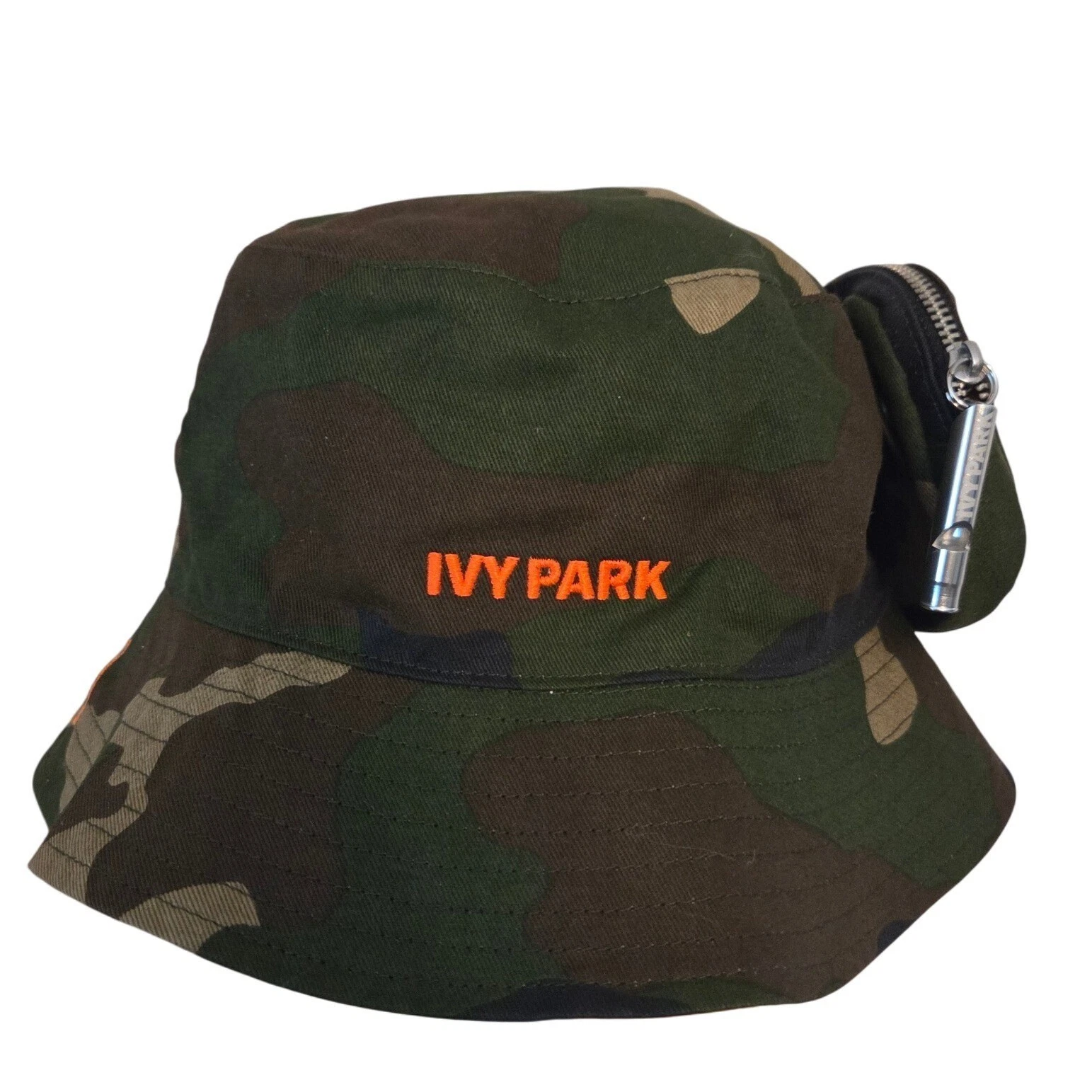 Adidas IVY PARK Reversible Bucket Hat Camo Orange Pouch Size M L