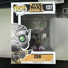 Funko Pop! Star Wars Rebels 137 Zeb Orrelios Vinyl Figure Bobblehead Disney NEW