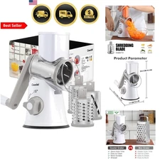 Cheese Grater Rotary Slicer Vegetable Noodle Maker Food Processor Kitchen Tool
