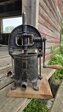 Antique 1883 Enterprise MFG 4 Qt Sausage Stuffer Fruit Wine Press VTG Cast Iron.