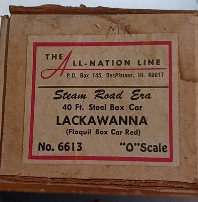 Vintage 1960s All Nation O Scale DLW 40 Steel Boxcar Kit NOS Complete