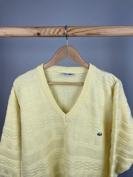 Men Lacoste Sweater Yellow Acrylic 42 / XL / 50