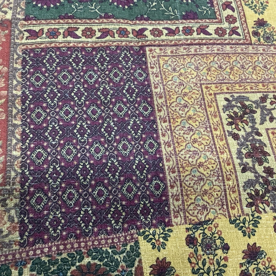 Cortina de Ducha de Tela Global Muelles Patchwork Turco 72 X 70 De Colección Oro Rojo Ciruela Foto 3 de 4