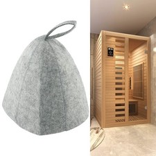 New Wool Felt Sauna Hat Grey White Sauna Banya Hat Protecting Hair Accessories.