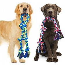 Heavy Duty Dog Rope Toys for Large Breed Aggressive Chewers, 2 Pack Indestruc...