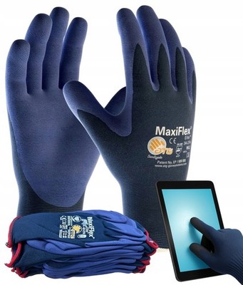 12 Paar Arbeitshandschuhe MaxiFlex Elite ATG Montagehandschuhe Nitril Gr. 8