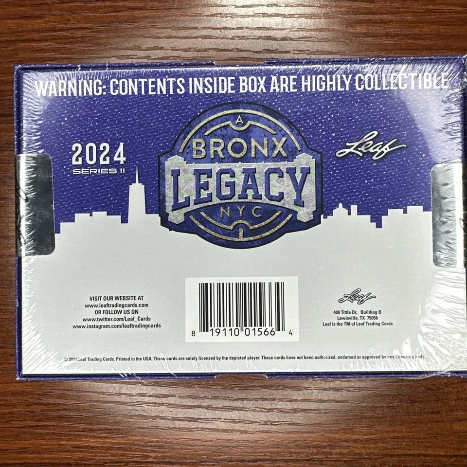 2024 LEAF A BRONX LEGACY BASEBALL Sealed HOBBY Box JUDGE JETER MANTLE RICKEY HOF - Image 2 of 4