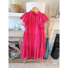 Ulla Johnson Norah Eyelet Ruffle Dress Women Pink 4