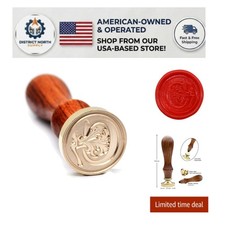 Personalized Wax Seal Stamp, Letter C - Classic Brass Head and Wooden Handle