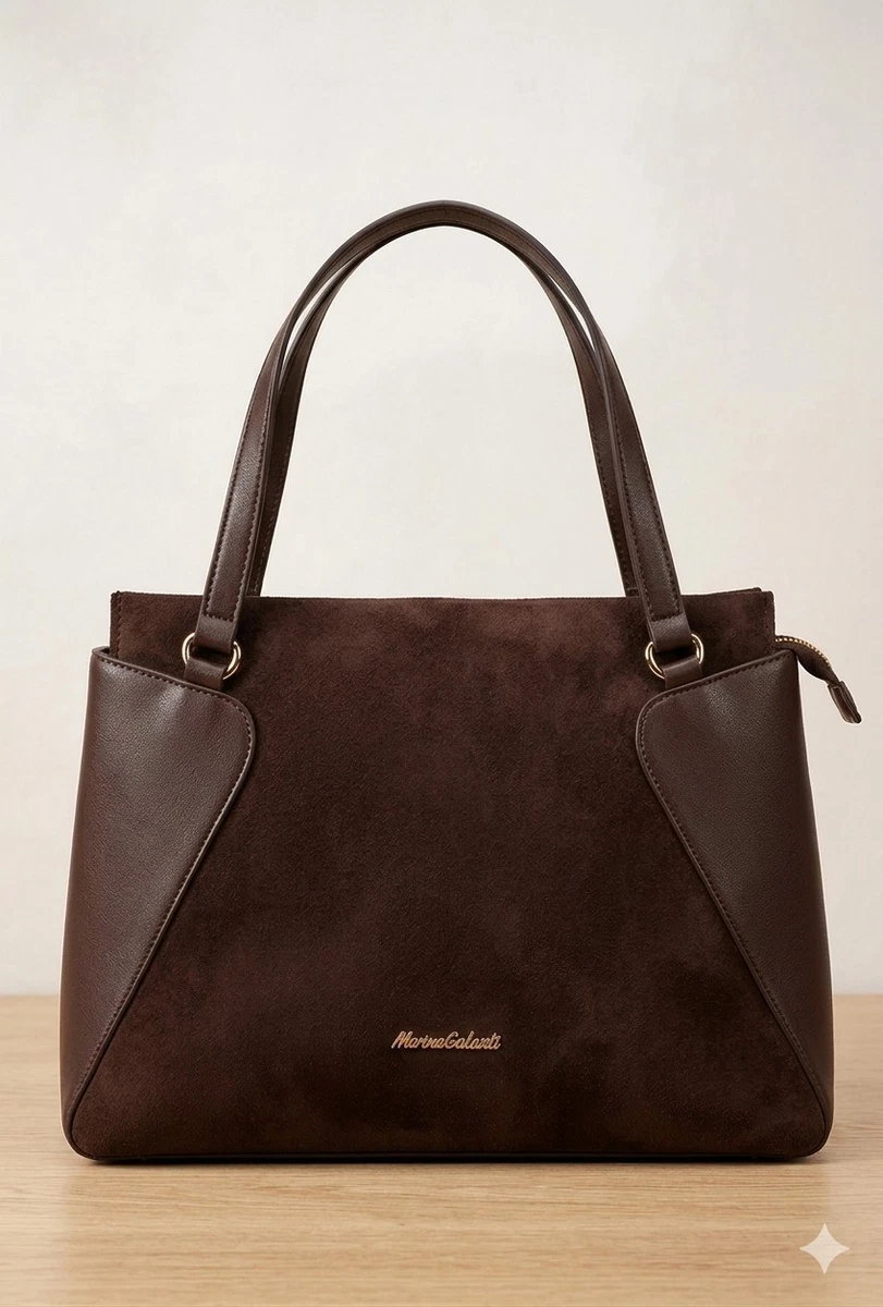 MARINA GALANTI Borsa Hobo Piccola Donna In Vera Pelle Con Manico Allungabile – Made In Italy - 3
