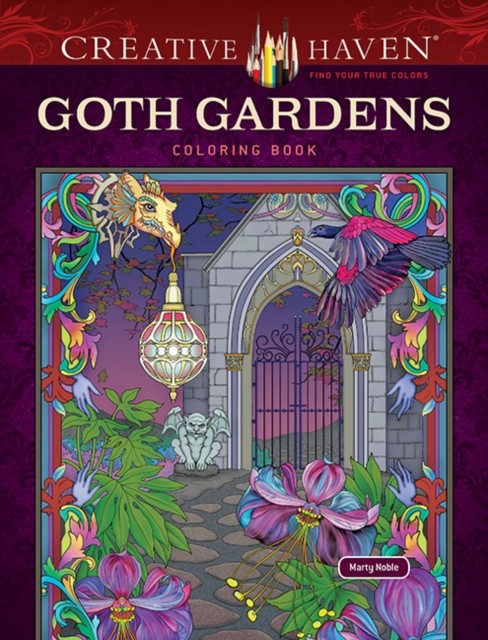 Creative Haven Goth Gardens Coloring Book by Marty Noble (Paperback Book) - Image 4
