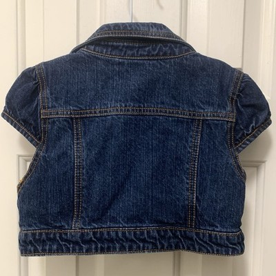 VTG Y2K Disney Hannah Montana Girls Sz 12 Denim Bolero Jacket Blue