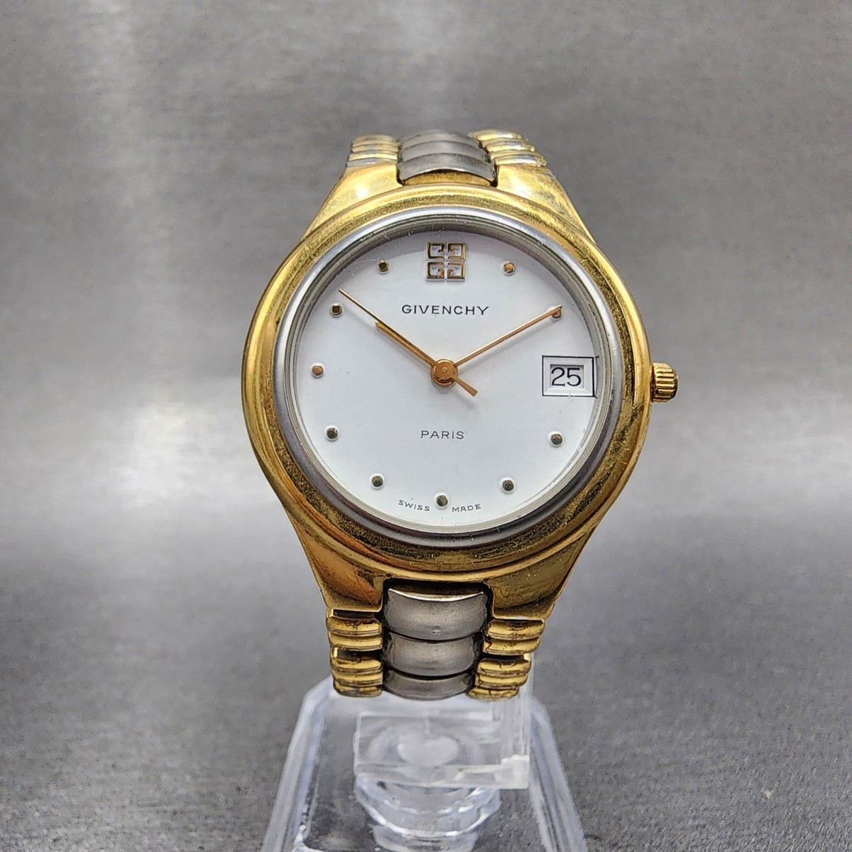 Givenchy Kashmir Watch Women 31mm White Dial Two Tone Date  display picture 3