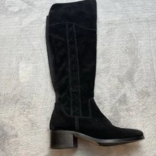 Vince Camuto Kreesell Riding Boot Womens 7.5M Black Suede Tall RIGHT FOOT ONLY