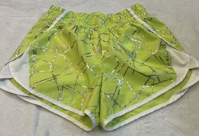 Athletic Works Girls DriWorks Running Shorts Lime Green Youth XL(14-16) Lined