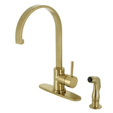 Kingston Brass LS871.DLSP Concord 1.8 GPM 1 Hole Kitchen Faucet - - Brass