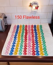 Vintage Plastic Christmas Mini Light Reflectors Large Imperial Flowers 150