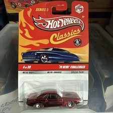 Hot Wheels Classics Series 5 - 70 Plymouth Challenger Red Non Mint Card Hot Wheels Classics Series 5 - 70 Plymouth Challenger Red Non Mint Card