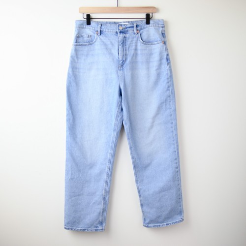 LOFT The Straight Leg Jeans Womens 31 / 12 High Waist Light Wash Cotton Normcore