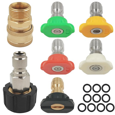 #ad 5 Pcs Pressure Washer Spray Nozzles 2 M22 14mm Quick Connect Kit 10 O Rin... $16.79