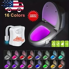 Toilet Light Motion Sensor 16 Colors Changing ,LED Glow Toilet Light