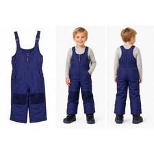 L.L.Bean Cold Buster Snow Bib Pants Kids Sz 4 Blue Insulated Ski Winter Outdoor
