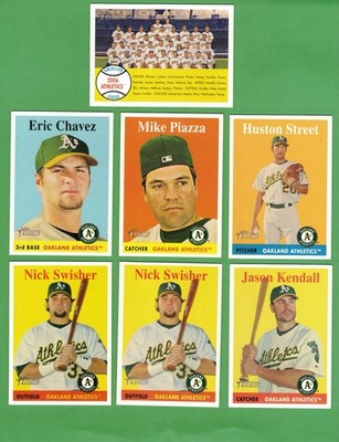 2007 Topps Heritage Oakland Athletics Master Team Set Includes SP's & Variations