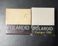 Vintage Polaroid Land Camera Accessory Lot Flashgun 268 Color Kit