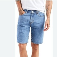 Vtg Levi's 505 100 Cotton Blue Denim Jorts Shorts Men's 38 Waist 10"Length EUC
