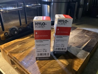 Hylo-forte Eye Drops, New And Sealed X 2 Packs.