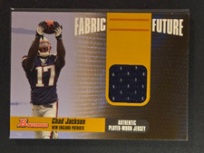 2006 Bowman Fabric of the Future Gold /100 Chad Jackson #FF-CJ RC Patriots