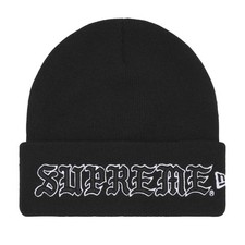Supreme x New Era FW25 Old English Beanie Black