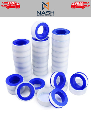 30 Pack 1/2'' Teflon Tape Thread Seal Plumbing Pipe Waterproof 394 Inch