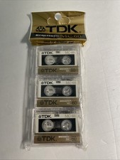 New TDK MC60 3 PACK Microcassette Blank Audio Cassette Tapes Sealed