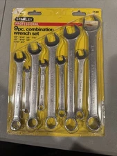 Stanley Professional NOS USA Nine Piece Combination Wrench Set SAE