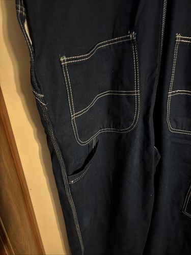 Neu ohne Etikett Liberty Latzhose Original Passform Größe 44 x 32 blau Denim Zimmermann Arbeitskleidung - Bild 7 von 16