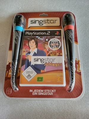 Singstar: Schlager-2 Mikrofone Bundle (Sony PlayStation 2, 2008) Neu Sealed 