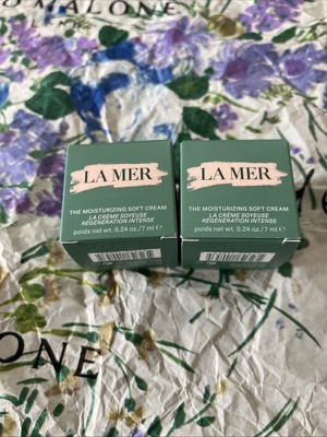 2X LA MER The Moisturizing Soft Cream .24 oz /7ml Each NIB