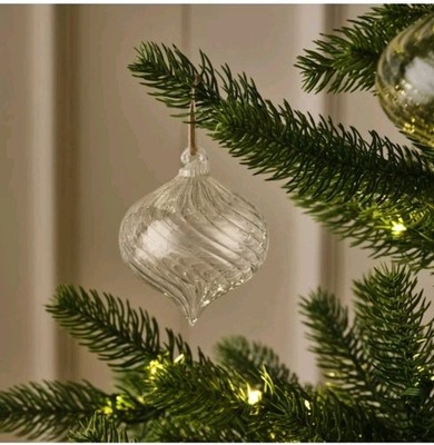 The White Company Optik Wirbelkugel 9,5 cm Ornament A15917 NEU MIT ETIKETT 