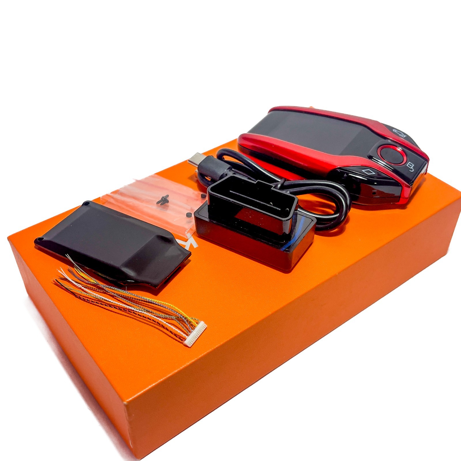 Smart LCD Car Key Touch Screen PKE Keyless Entry Kit OBD Adapter Universal Fob