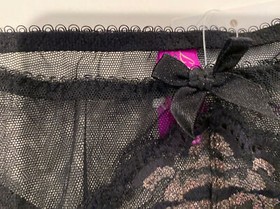 L'AGENT by AGENT PROVOCATEUR Black Bronze Saskiia Lace Mesh Panty S NWT New