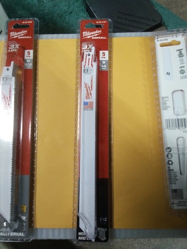 4 EA MILWAKEE BLADES PACKS 48-00-5093, 5187, 5782, 5701 NEW IN PACKS - 第 5/7 張圖片
