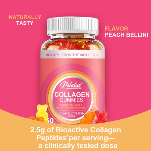 Collagen Gummies 2500mg - for Hair, Skin & Nails, Anti-aging, Reduce Fine Lines - Picture 6 of 12