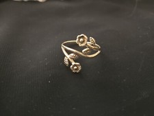 Delicate Sterling Silver Wrap Band Flower & L...