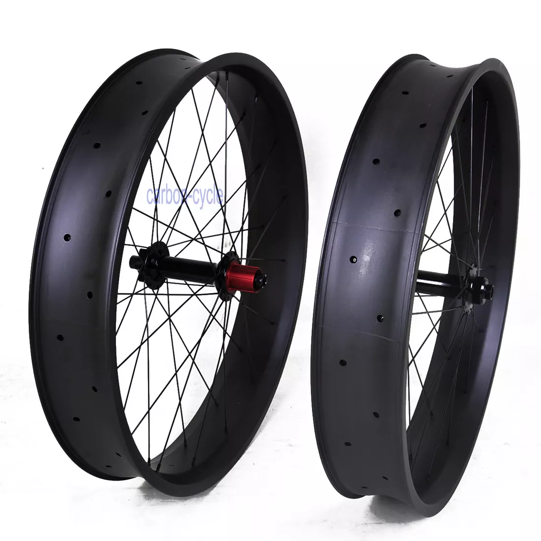 Carbon fiber fat store bike wheels